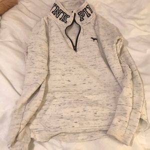 Pink Heathered Quarter Zip